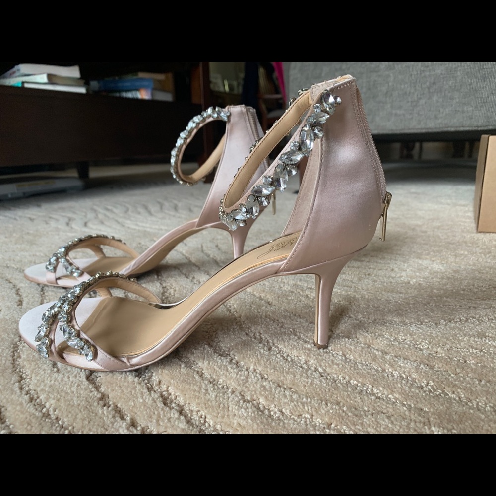 Caroline Embellished Ankle-Strap Evening Sandals